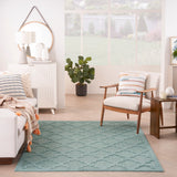 nourison easy care nes01 aqua teal rug
