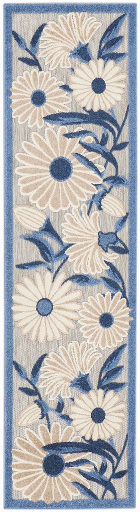 nourison aloha alh33 blue grey rug