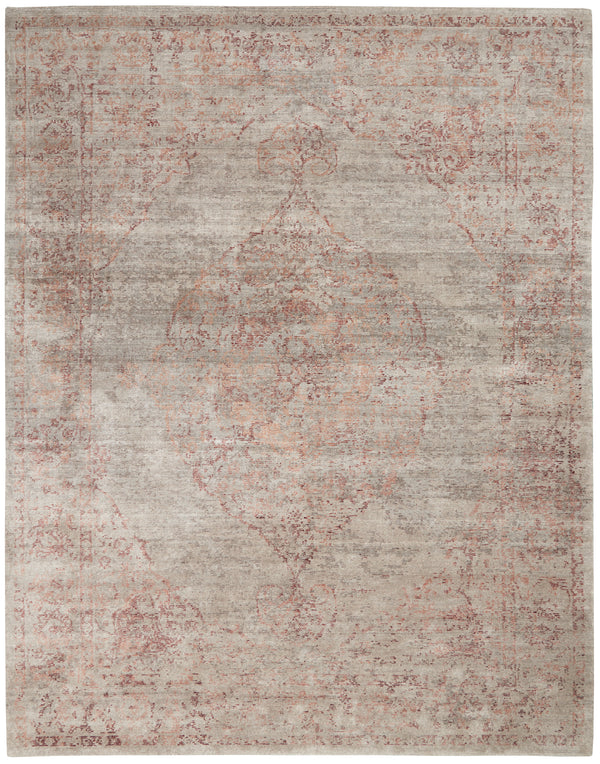 nourison lucent lcn07 silver red rug