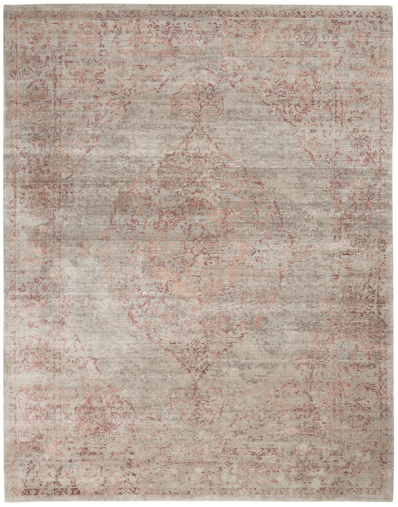nourison lucent lcn07 silver red rug