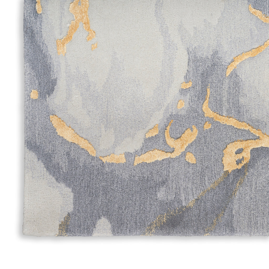 nourison prismatic prs28 grey gold rug