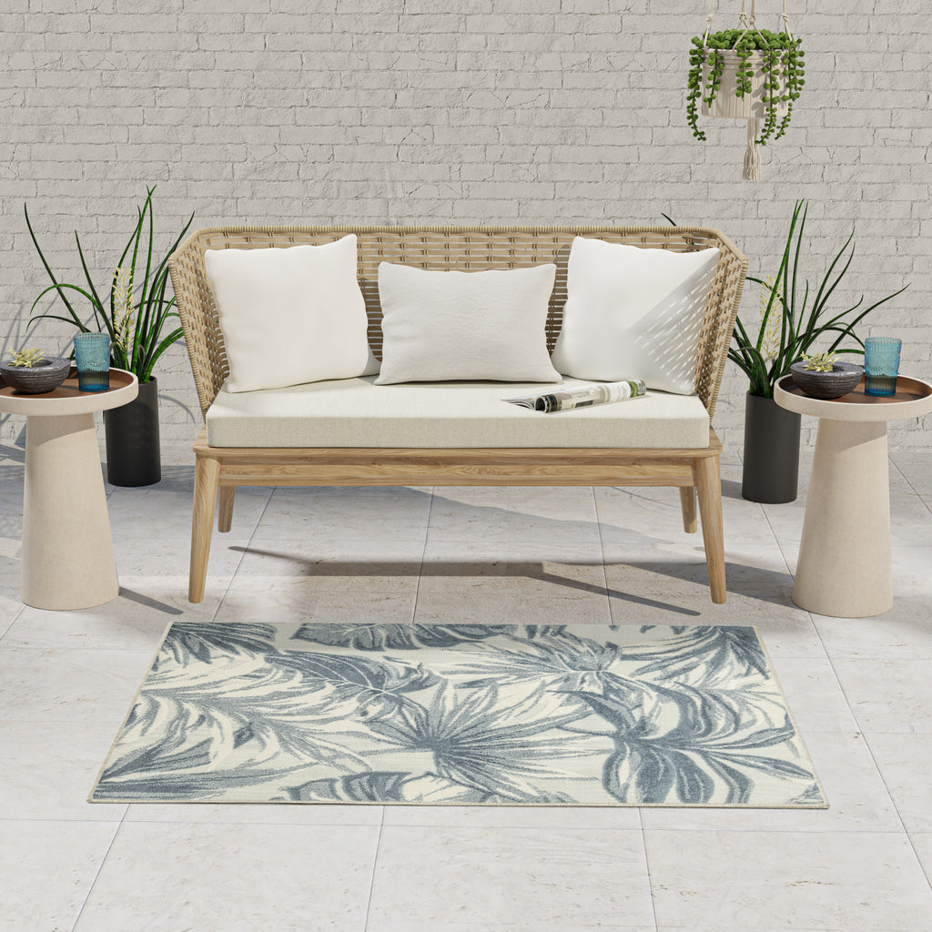 nourison aloha alh43 ivory blue rug