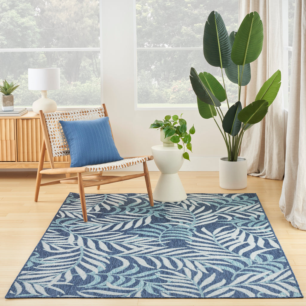 nourison garden oasis goa01 navy rug