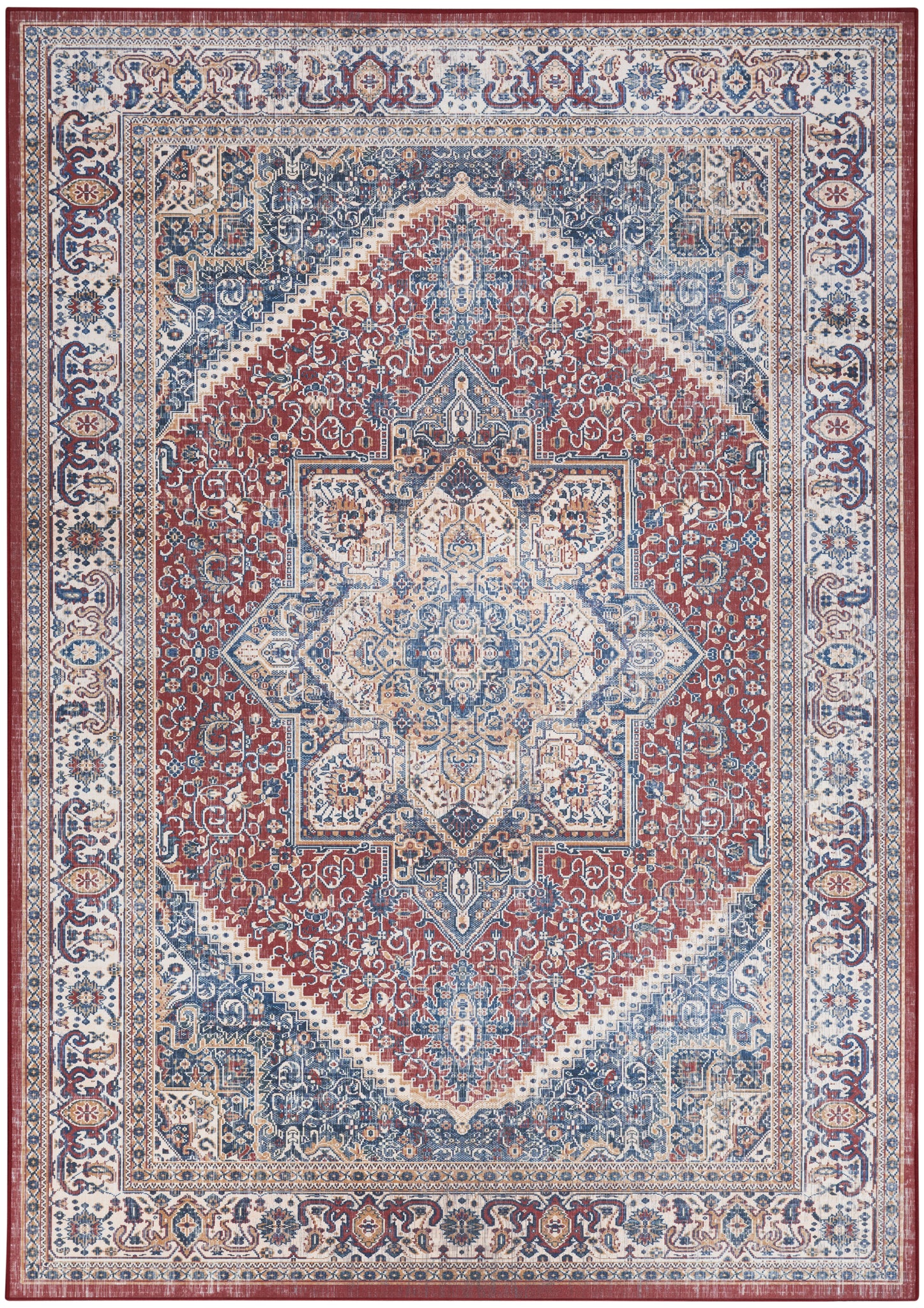 Nourison Sale Vintage Home VNH01 Red Blue Rug Rugs Done Right