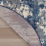 nourison grafix grf38 navy blue rug