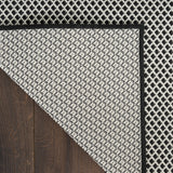 nourison courtyard cou01 black white rug