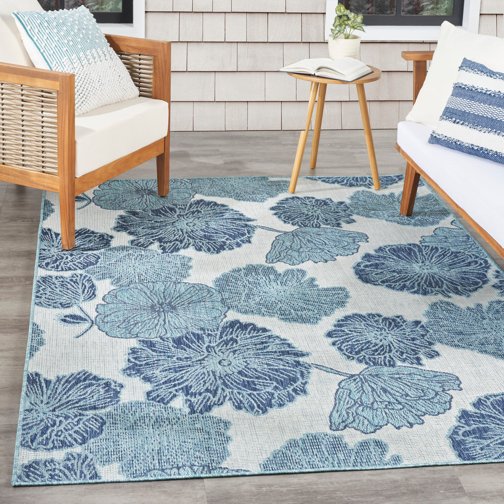 nourison garden oasis goa04 blue rug