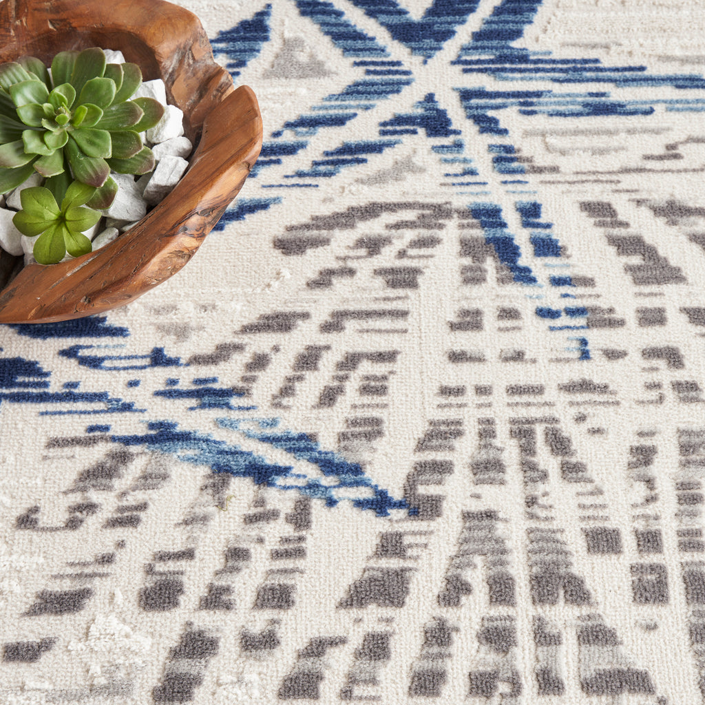 nourison seaside sds04 ivory grey blue rug