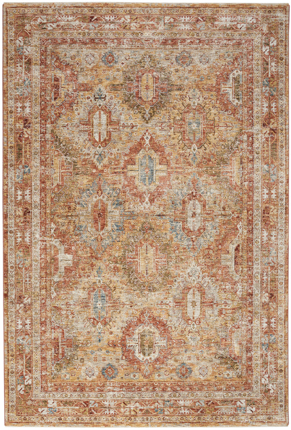 nourison sahar shr01 rust rug