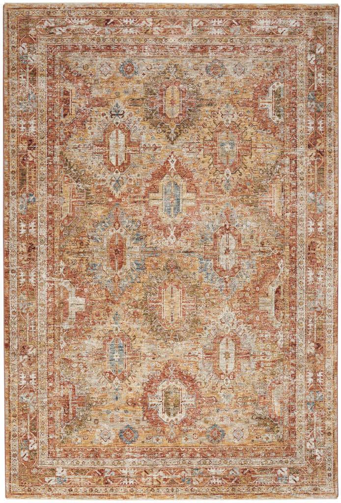 nourison sahar shr01 rust rug