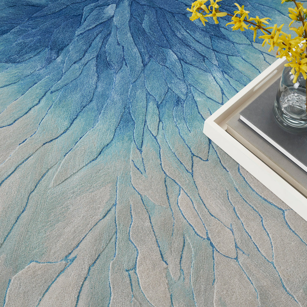 nourison prismatic prs39 blue rug