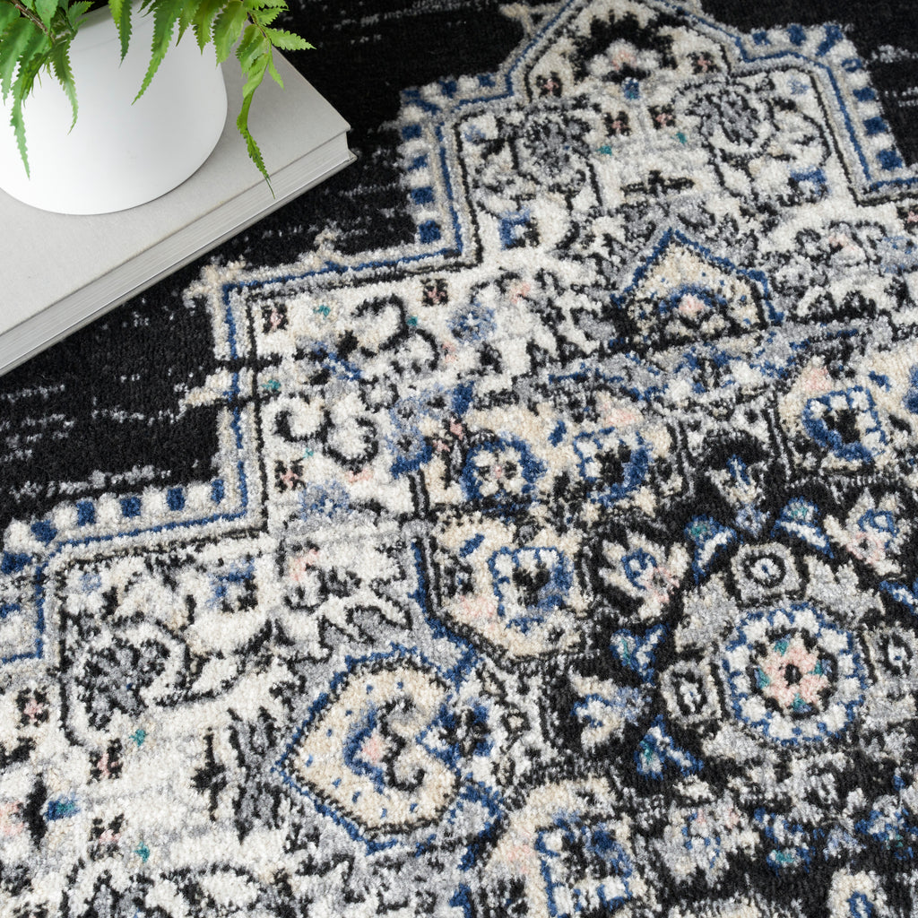 nourison passion psn03 black ivory rug