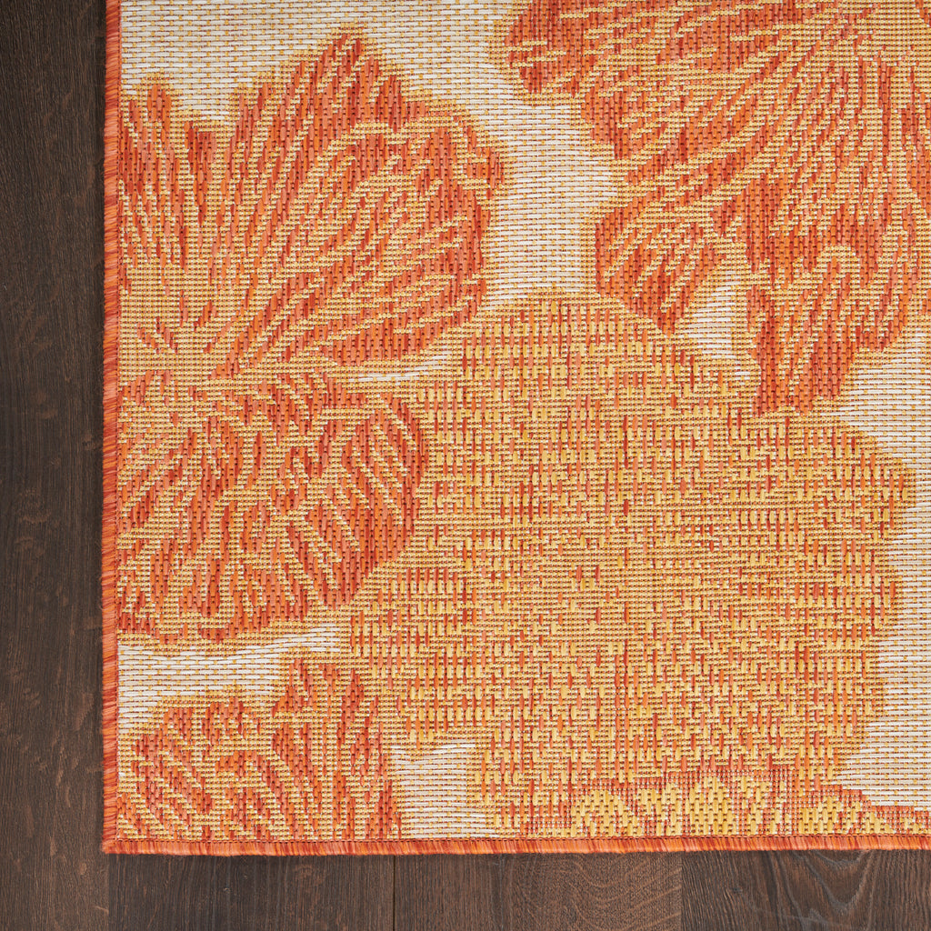 nourison garden oasis goa04 coral rug