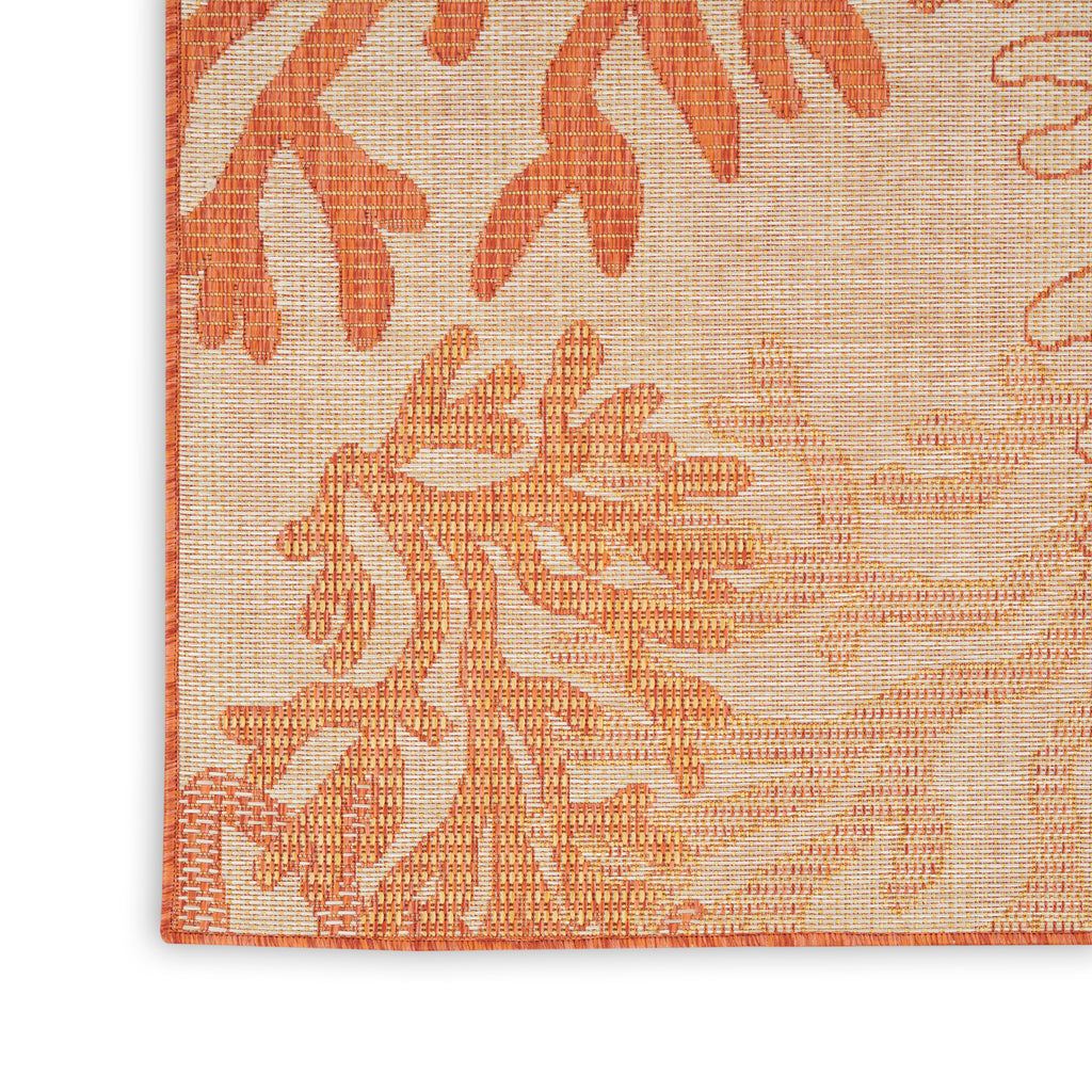 nourison garden oasis goa05 coral rug
