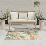 nourison aloha alh43 ivory green rug