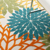 nourison aloha alh05 turquoise multicolor rug