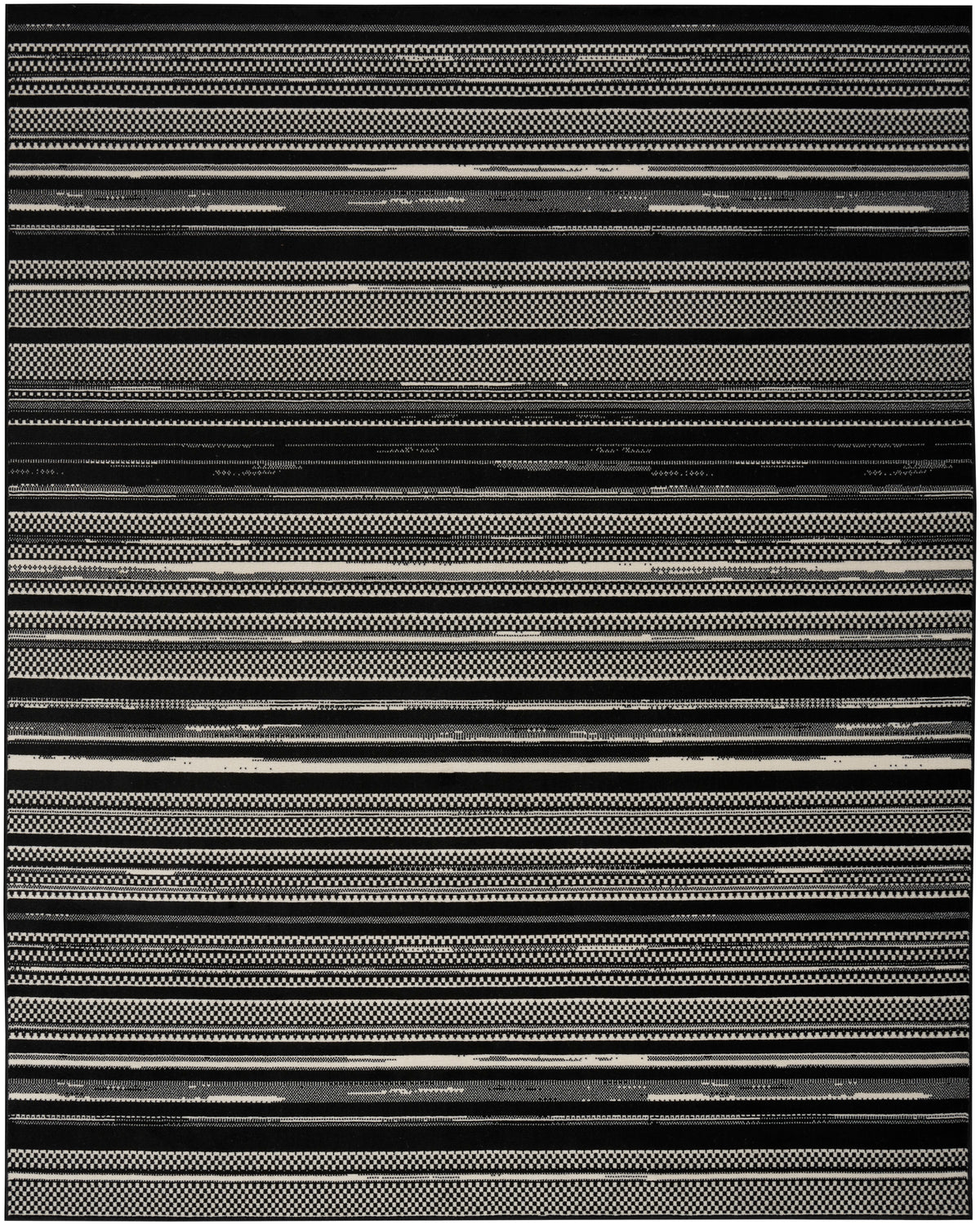 nourison grafix grf41 black white rug