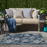 nourison garden oasis goa03 navy rug