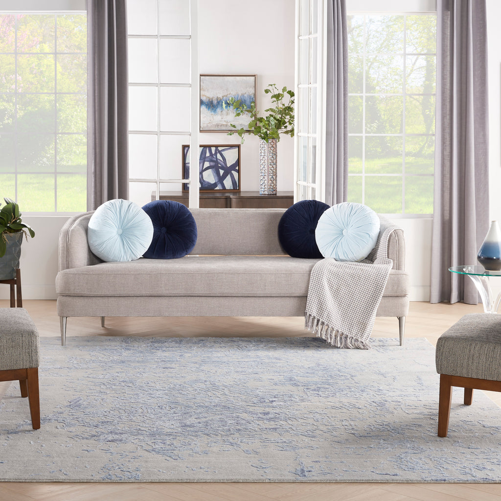 nourison silk shadows sha18 grey blue rug