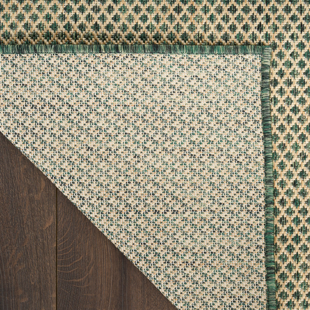nourison courtyard cou01 green rug
