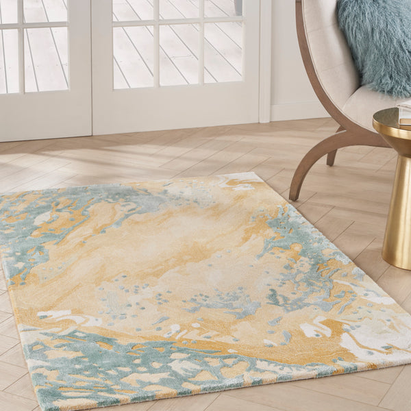 nourison prismatic prs36 sand blue rug