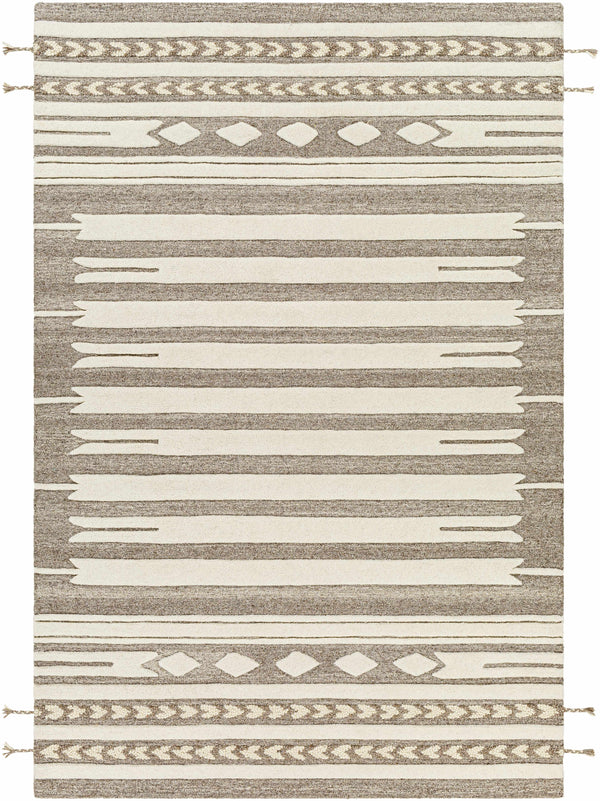Hauteloom Vamo VAM Dark Brown Hand Tufted Wool Rug