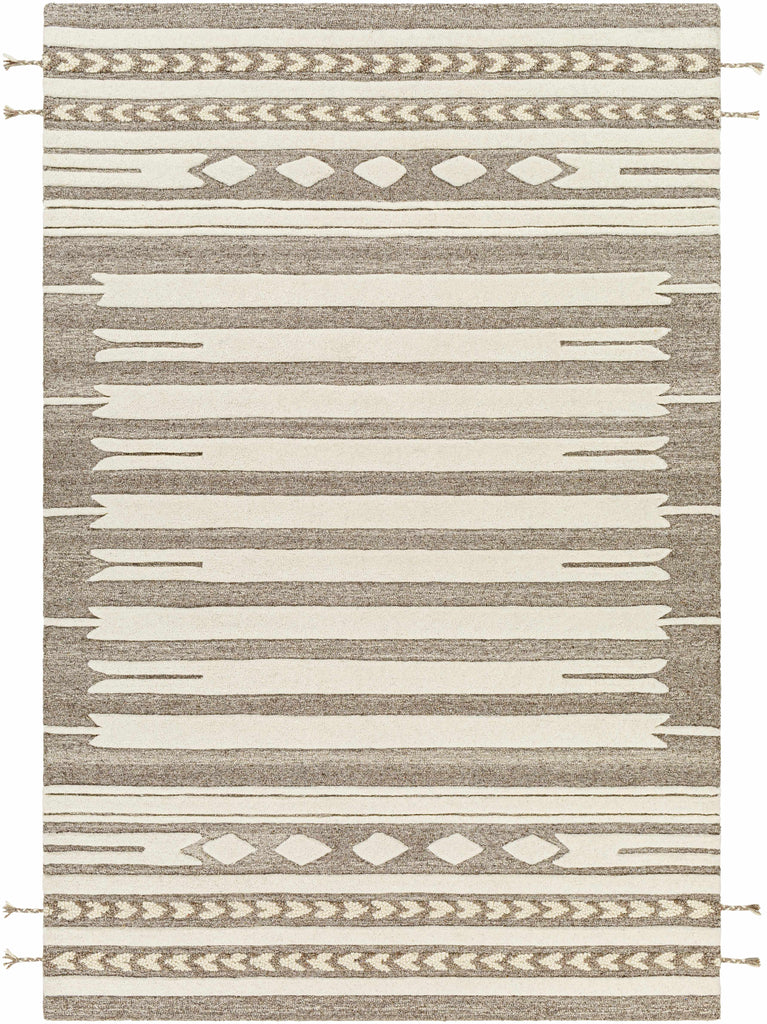 Hauteloom Vamo VAM Dark Brown Hand Tufted Wool Rug
