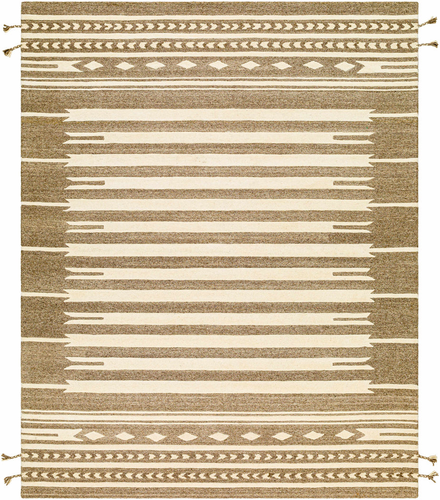 Hauteloom Vamo VAM Dark Brown Hand Tufted Wool Rug