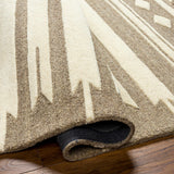 Hauteloom Vamo VAM Dark Brown Hand Tufted Wool Rug