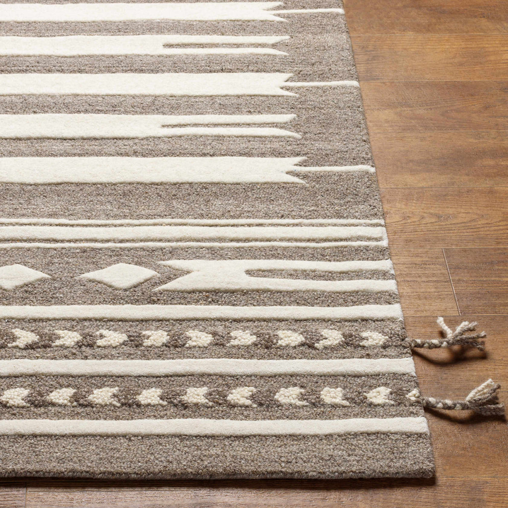 Hauteloom Vamo VAM Dark Brown Hand Tufted Wool Rug