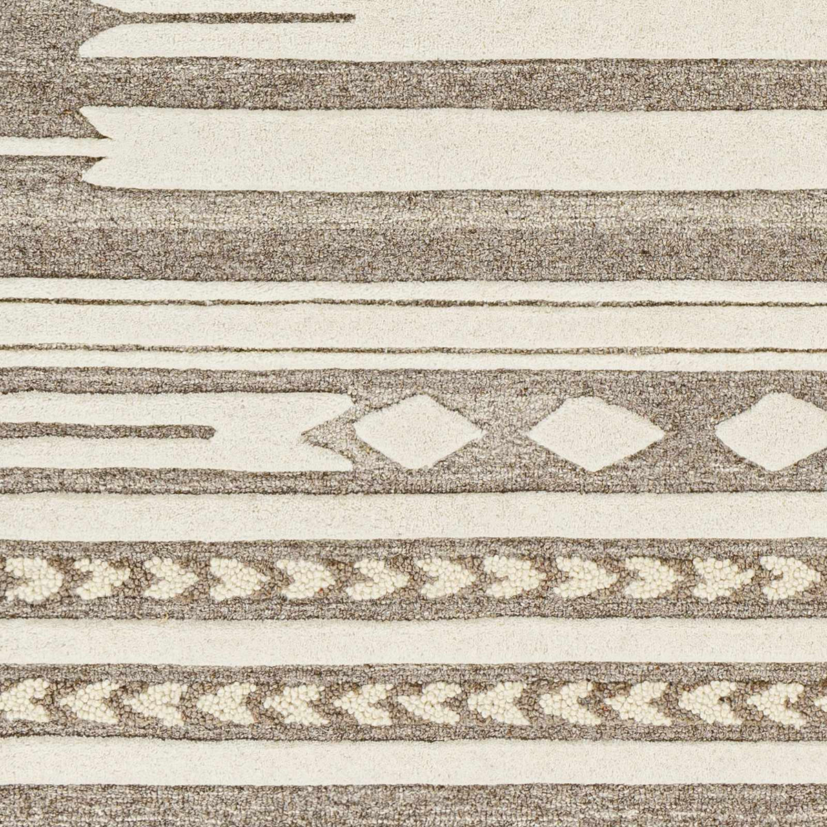 Hauteloom Vamo VAM Dark Brown Hand Tufted Wool Rug