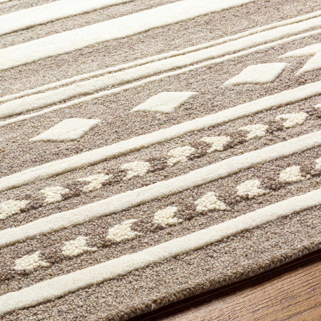 Hauteloom Vamo VAM Dark Brown Hand Tufted Wool Rug