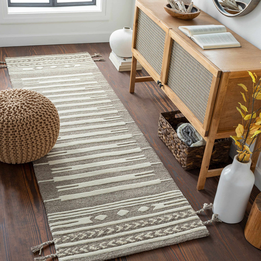 Hauteloom Vamo VAM Dark Brown Hand Tufted Wool Rug