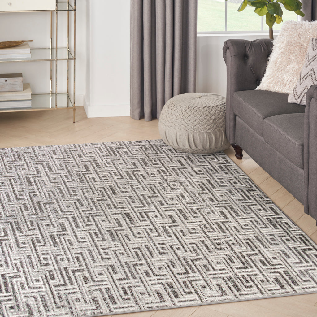 nourison serenity home srh04 grey ivory rug
