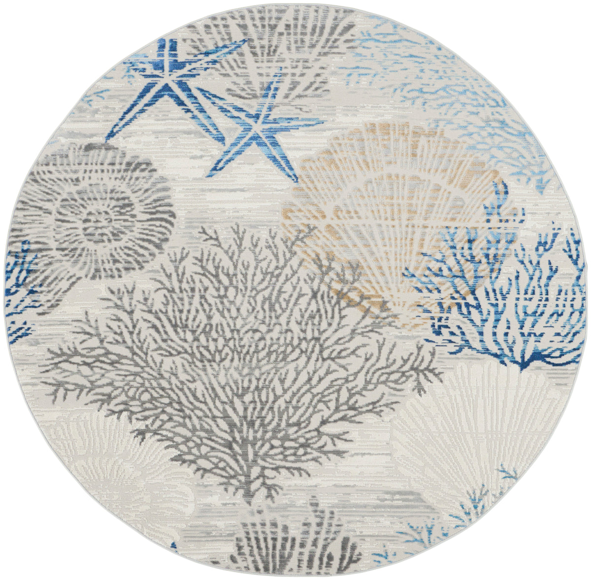 nourison seaside sds04 ivory grey blue rug