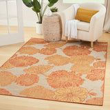 nourison garden oasis goa04 coral rug