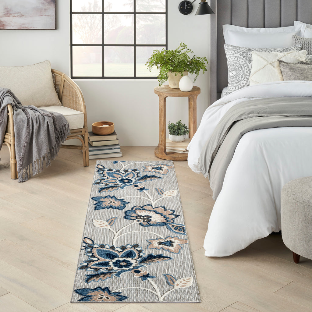 nourison aloha alh31 blue grey rug