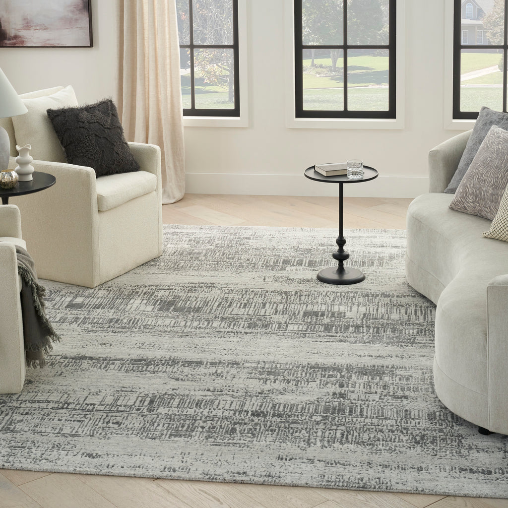 nourison harmony hay01 ivory charcoal rug