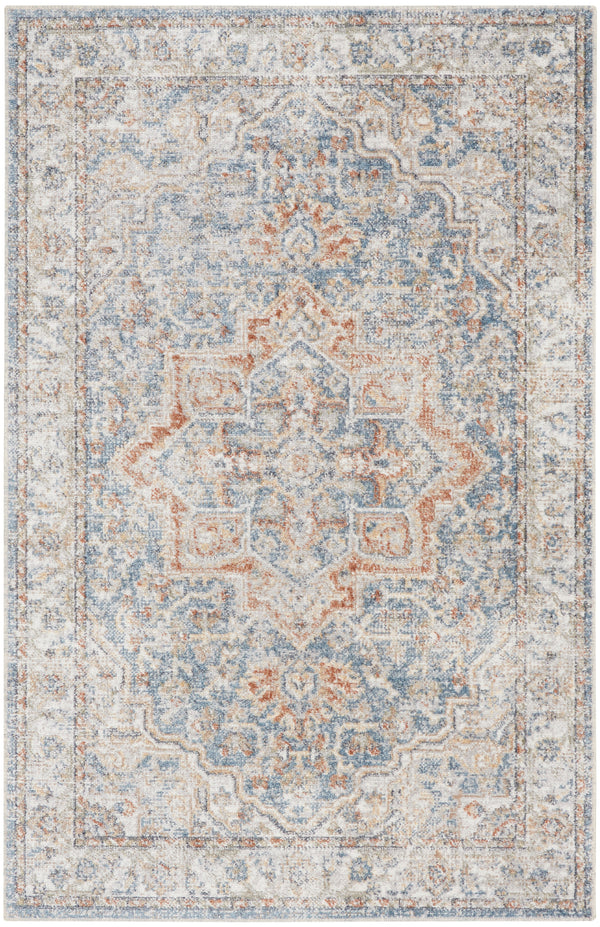 nourison astra machine washable asw12 denim multicolor rug