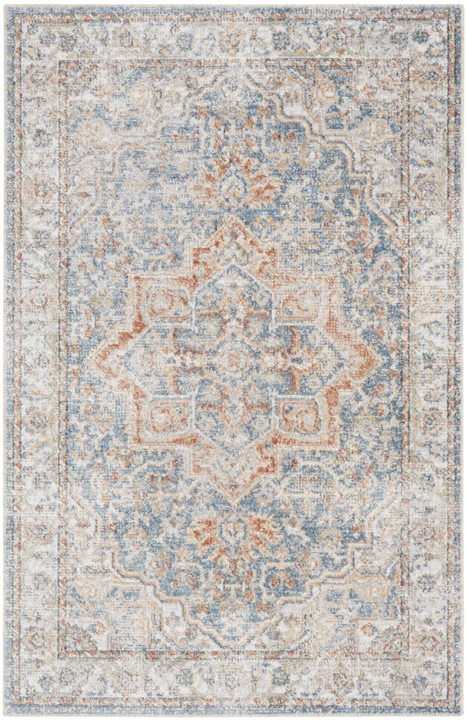 nourison astra machine washable asw12 denim multicolor rug