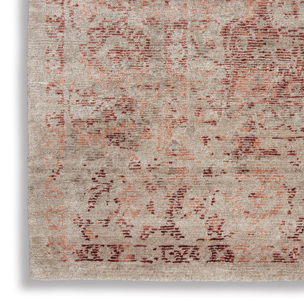 nourison lucent lcn07 silver red rug