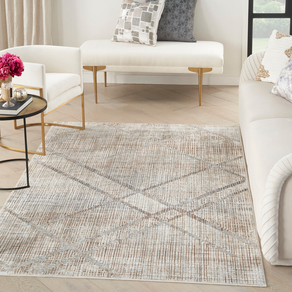 nourison iliana ili03 grey mocha rug