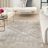 nourison iliana ili03 grey mocha rug