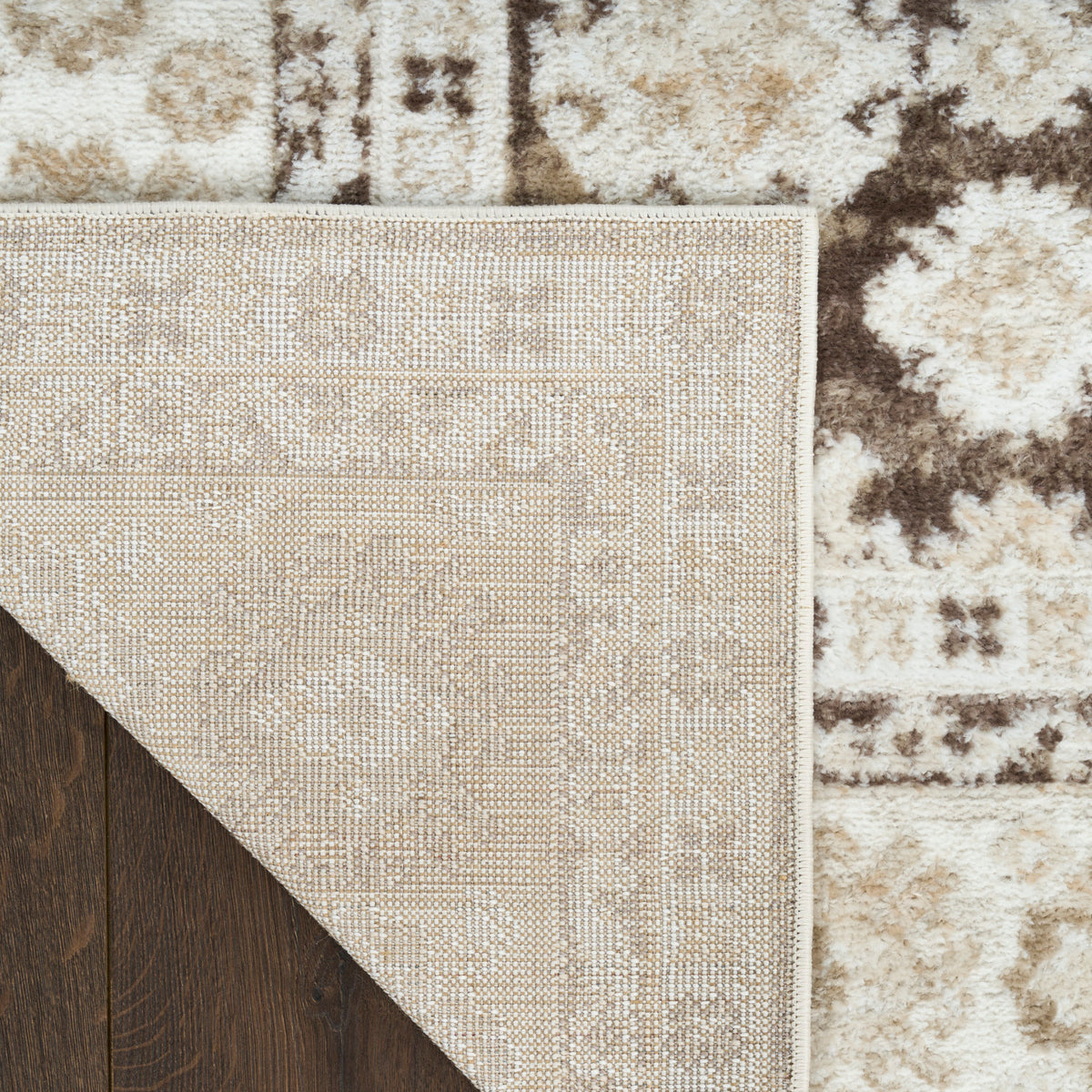 nourison dekor dek02 ivory brown rug