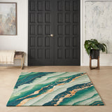 nourison prismatic prs30 emerald rug