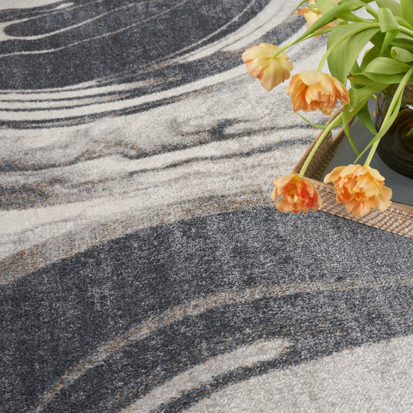 nourison astra machine washable asw15 ivory grey rug
