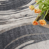 nourison astra machine washable asw15 ivory grey rug