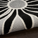 nourison aloha alh33 black white rug