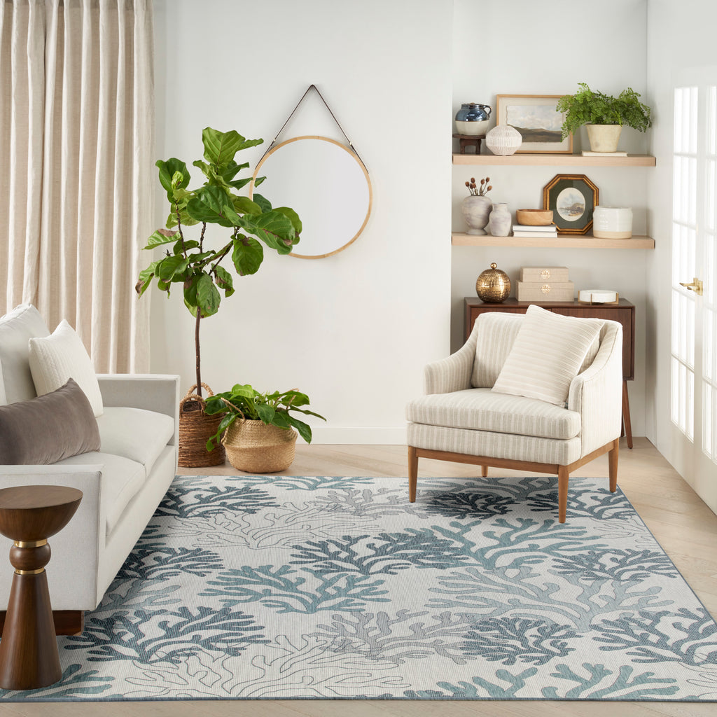 nourison garden oasis goa05 blue rug