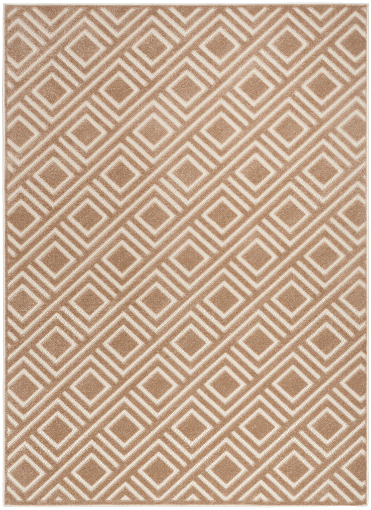 nourison care free caf03 brown rug